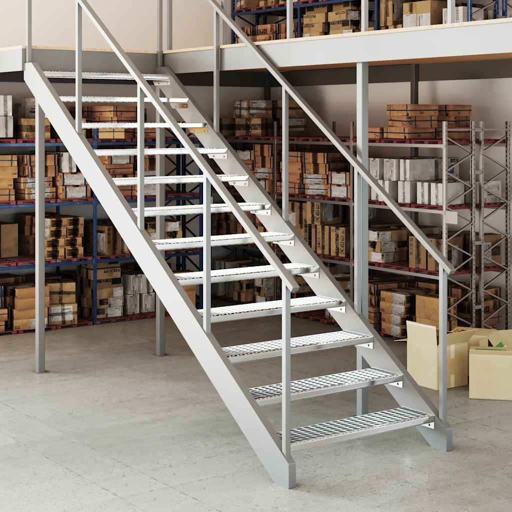 Gittertrinn 100x24x7 cm galvanisert stål