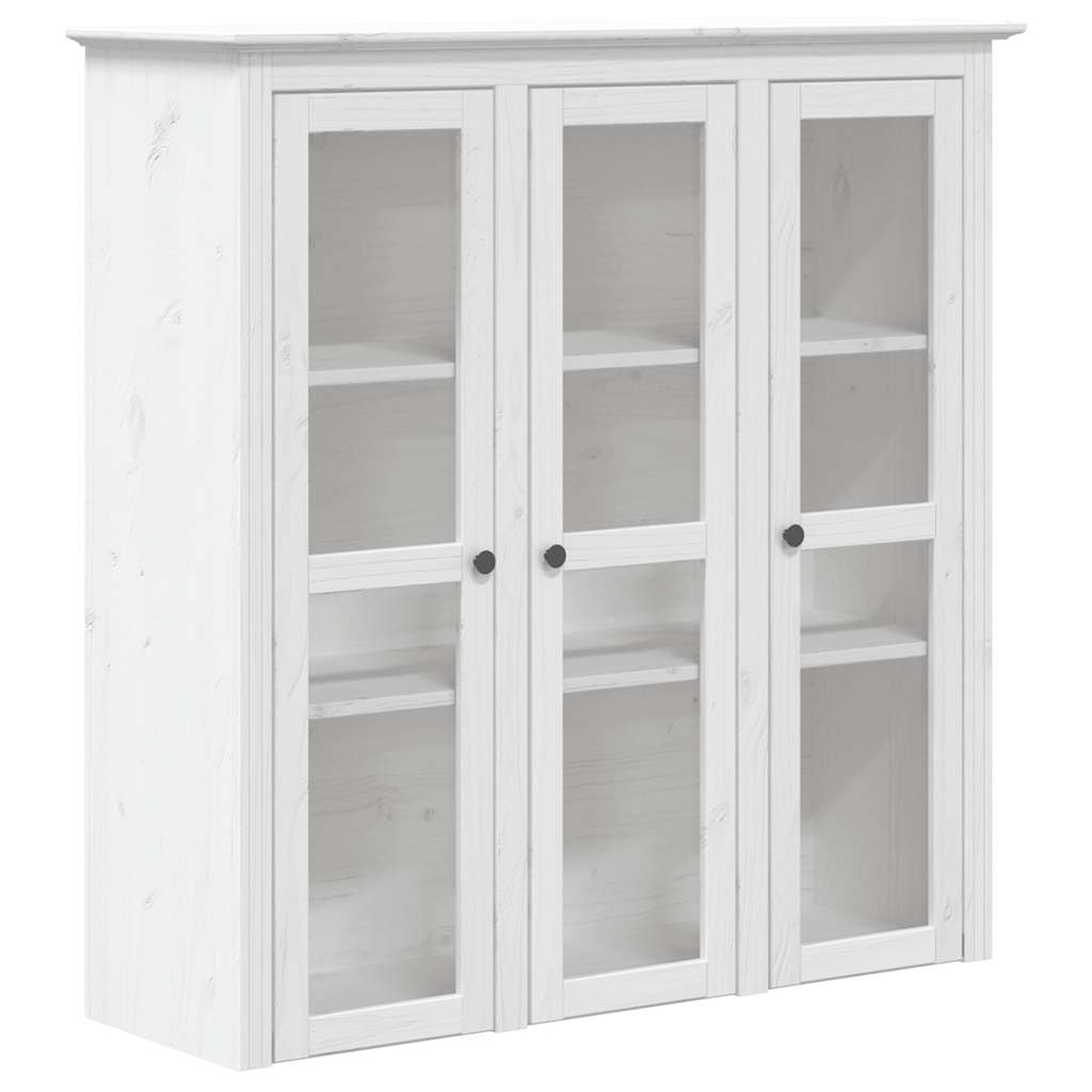 Highboard BODO hvit 115,5x43x200,5 cm heltre furu vidaXL