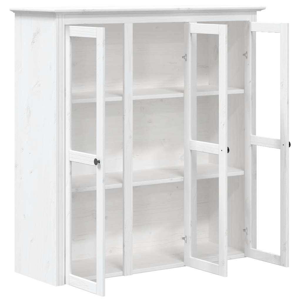 Highboard BODO hvit 115,5x43x200,5 cm heltre furu vidaXL