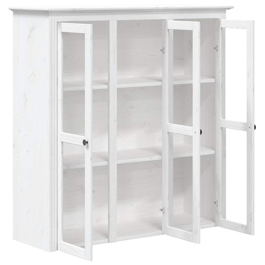 Highboard BODO hvit 115,5x43x200,5 cm heltre furu vidaXL