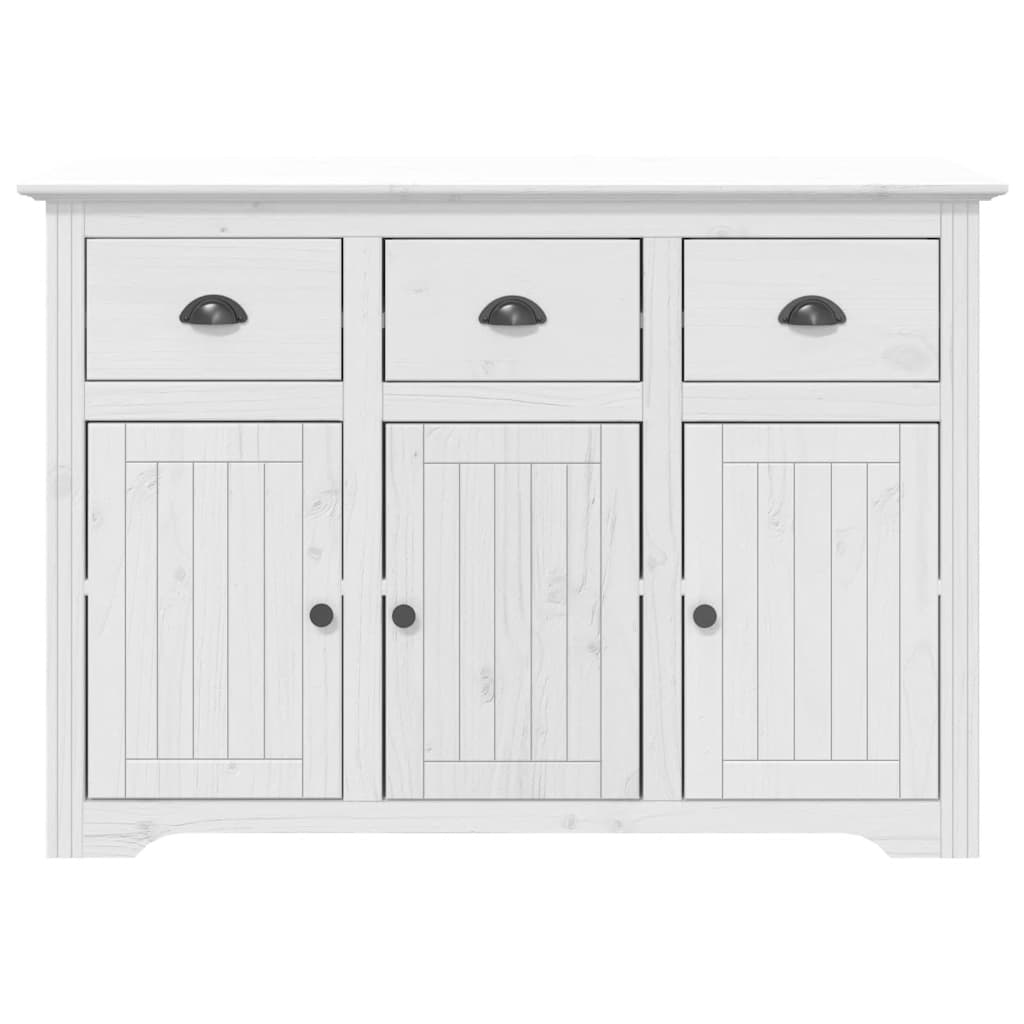 Highboard BODO hvit 115,5x43x200,5 cm heltre furu vidaXL