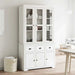 Highboard BODO hvit 115,5x43x200,5 cm heltre furu vidaXL