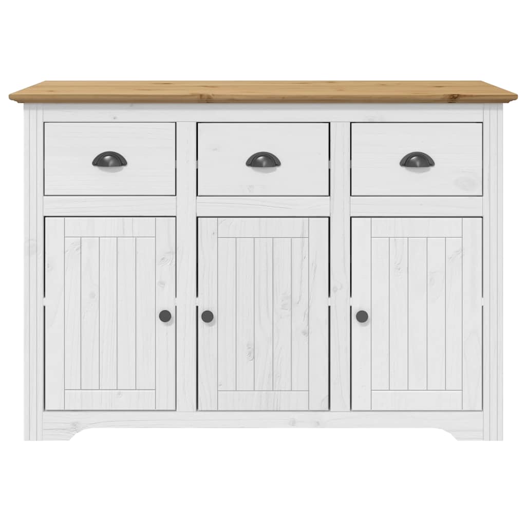 Highboard BODO hvit og brun 115,5x43x200,5 cm cm heltre furu vidaXL