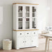 Highboard BODO hvit og brun 115,5x43x200,5 cm cm heltre furu vidaXL