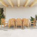 Stablebare hagestoler 8 stk 56,5x57,5x91 cm heltre teak