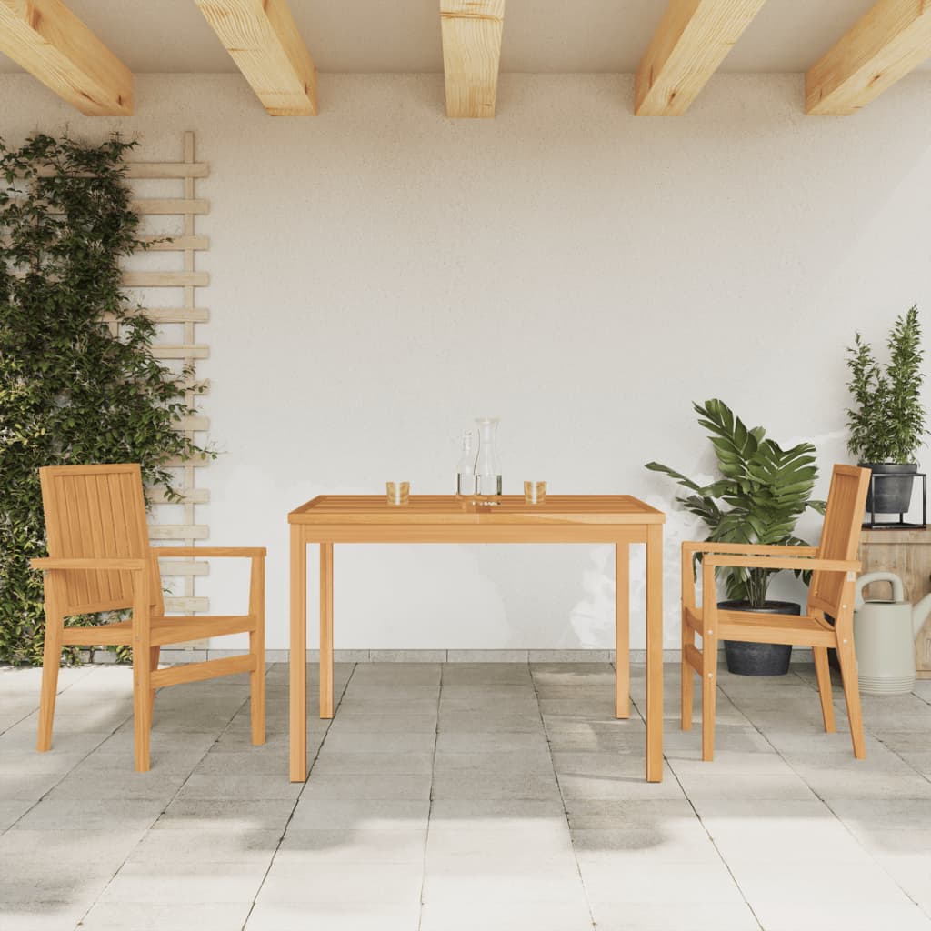 Hagespisegruppe 3 deler heltre teak vidaXL