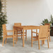 Hagespisegruppe 5 deler heltre teak vidaXL