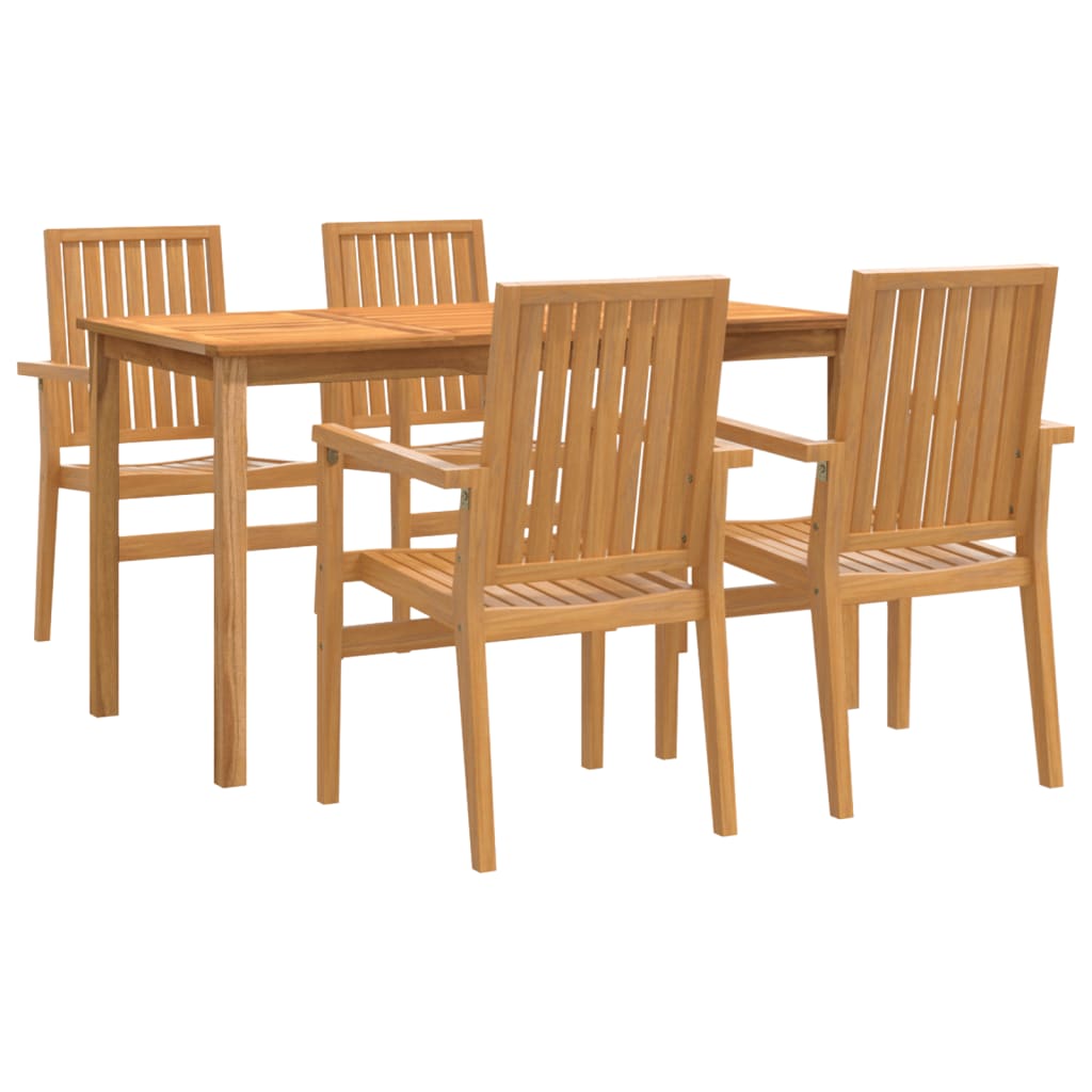 Hagespisegruppe 5 deler heltre teak vidaXL