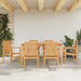 Utendørs spisestue 7 deler heltre teak vidaXL
