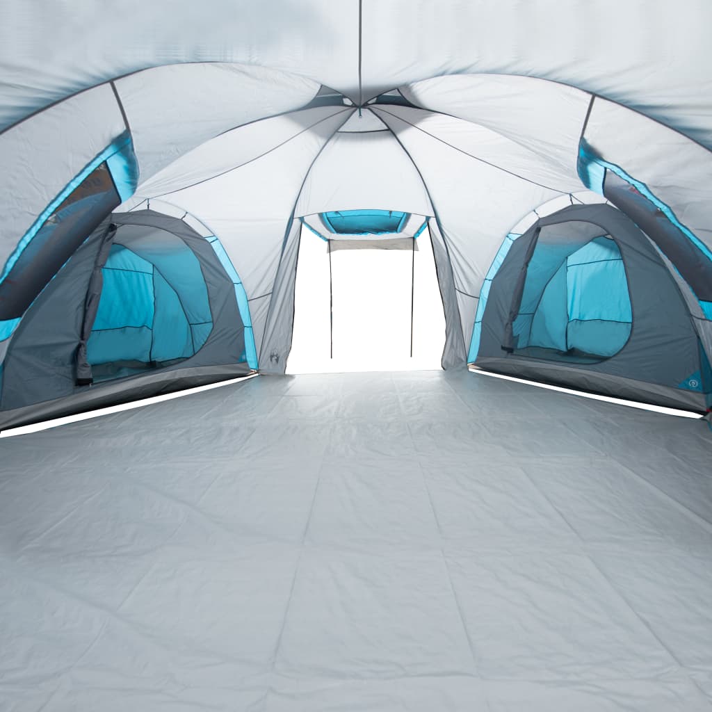 Kuppeltelt for camping 12 personer blå vanntett