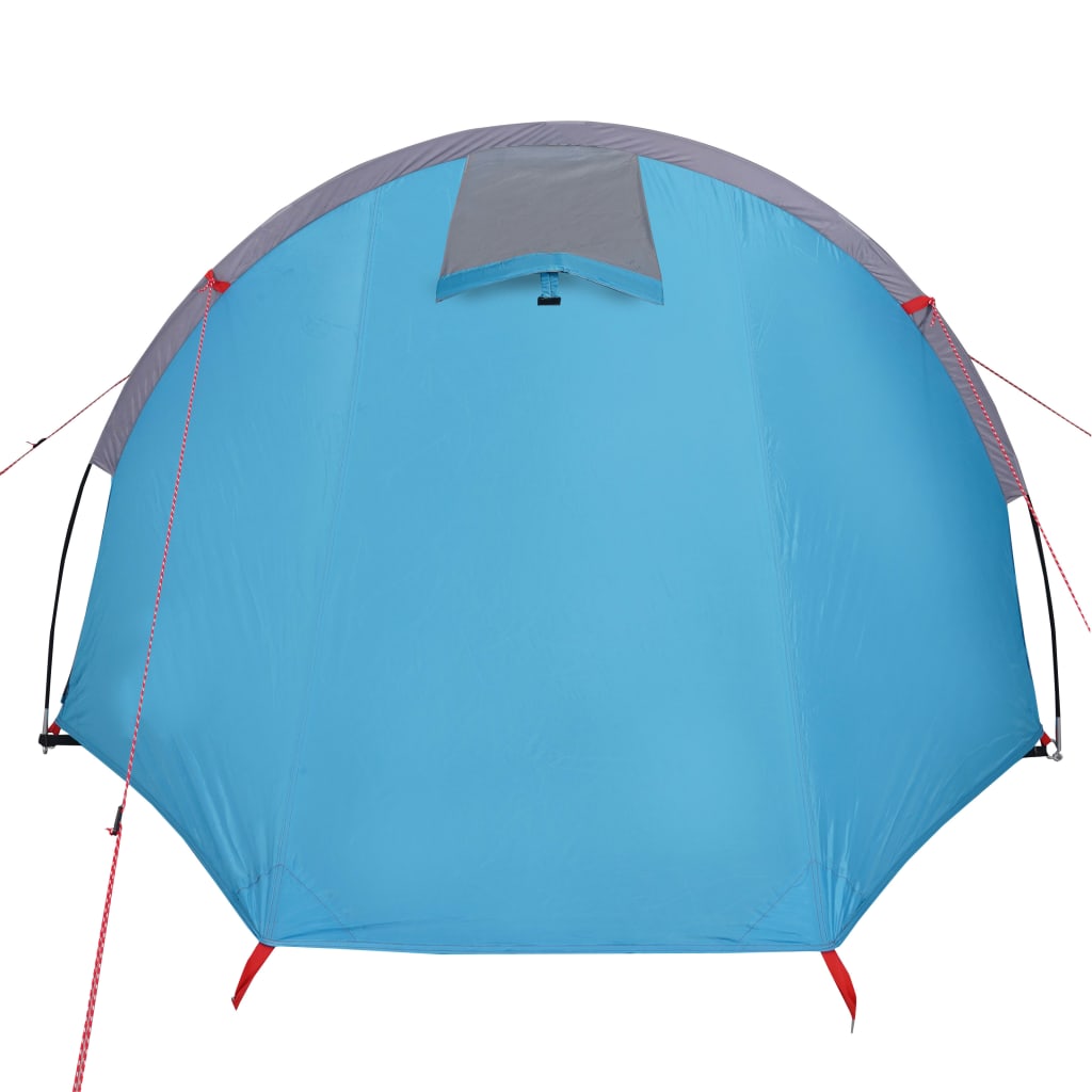 Tunneltelt for camping 4 personer blå vanntett