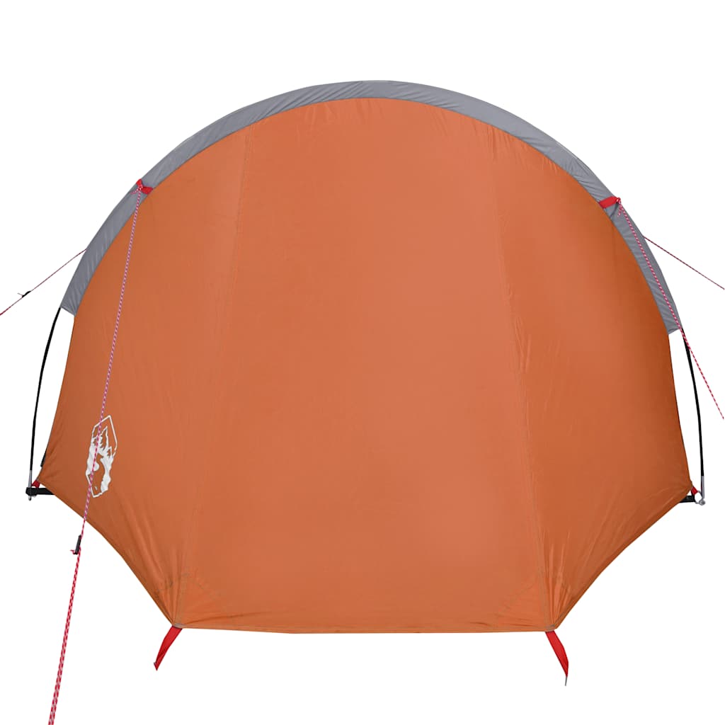 Tunneltelt for camping 4 personer oransje vanntett
