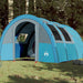 Tunneltelt for camping 4 personer blå vanntett