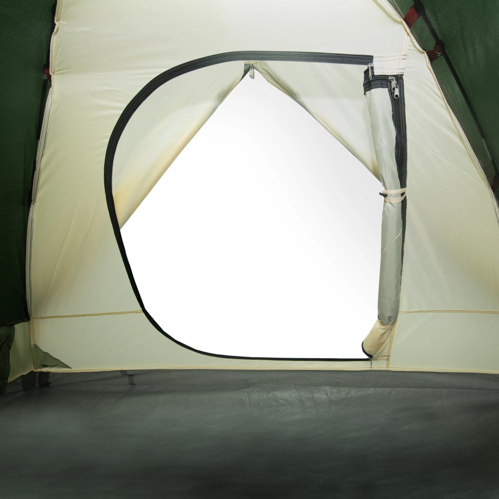 Kuppeltelt for camping 6 personer grønn vanntett