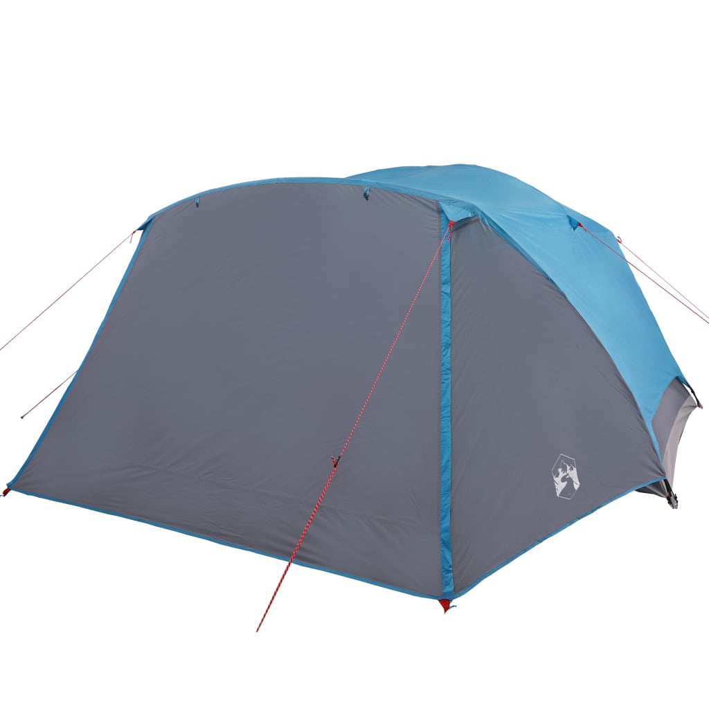 Campingtelt med veranda 4 personer blå vanntett