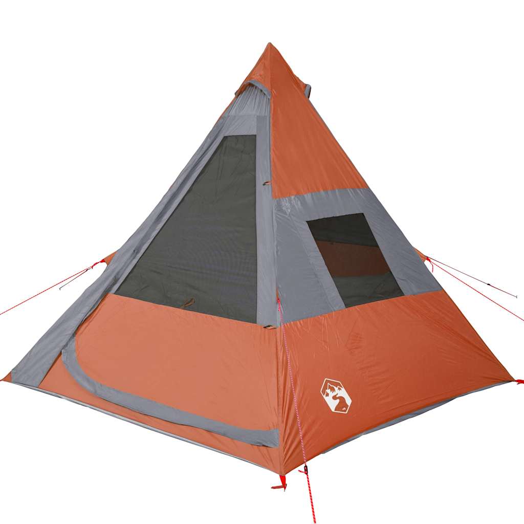 Campingtelt tipi 7 personer oransje vanntett