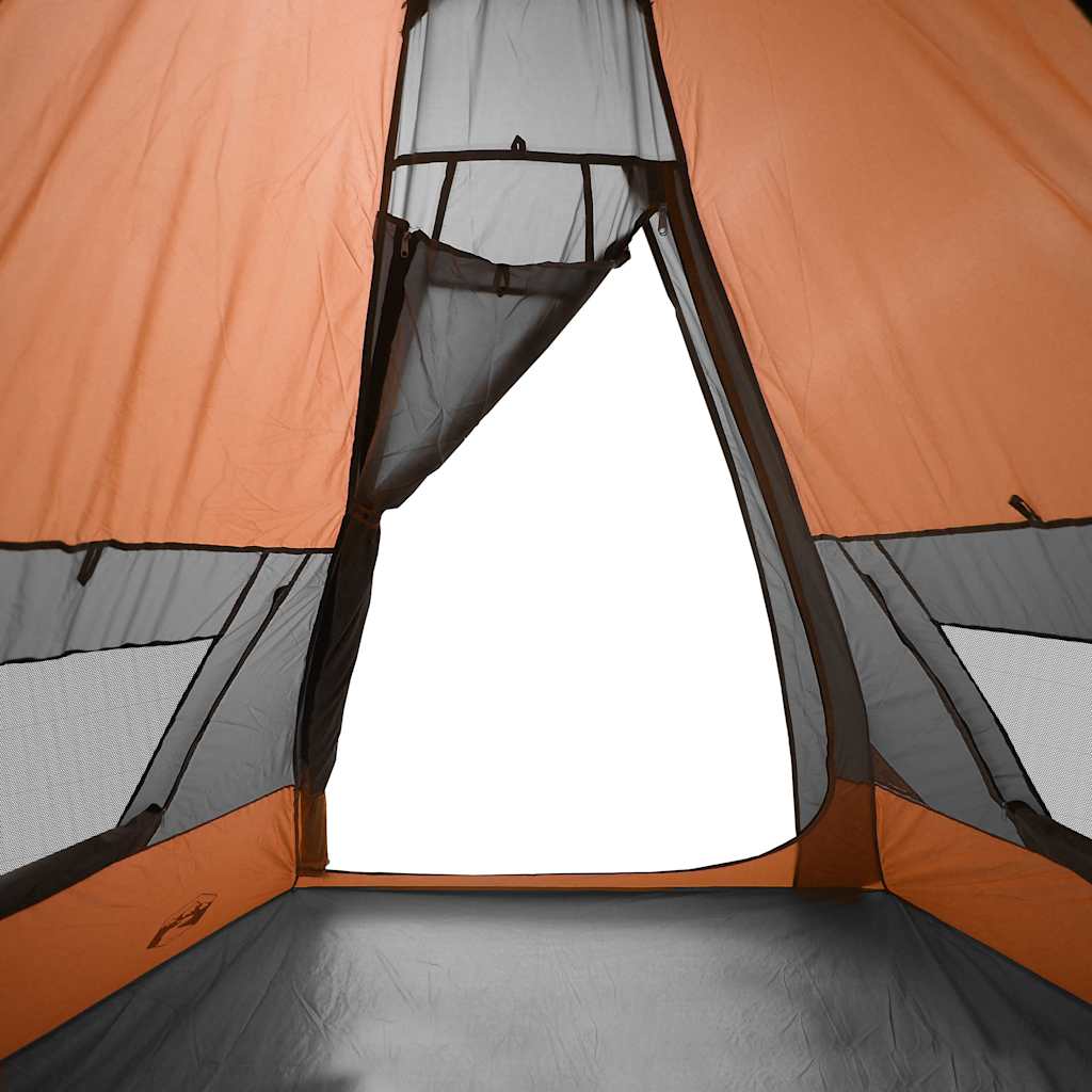 Campingtelt tipi 7 personer oransje vanntett