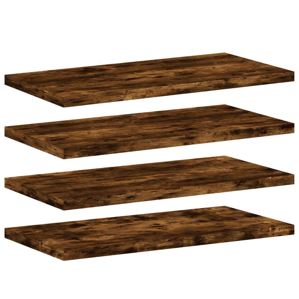 Vegghyller 4 stk røkt eik 40x20x1,5 cm konstruert tre