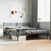 Sengeramme i metall med sengegavl svart 180x200 cm vidaXL