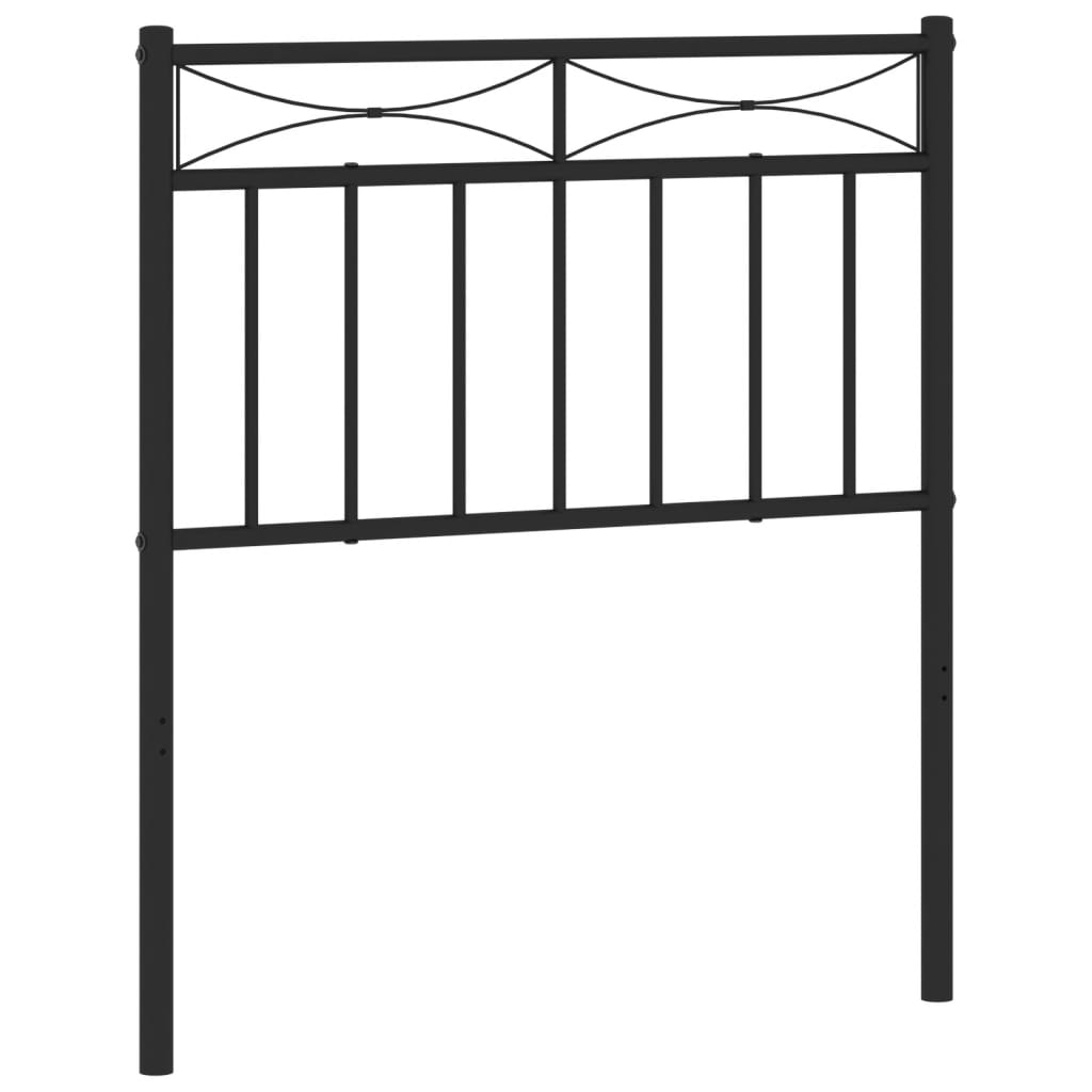 Utskiftbar sengegavl i metall svart 75 cm