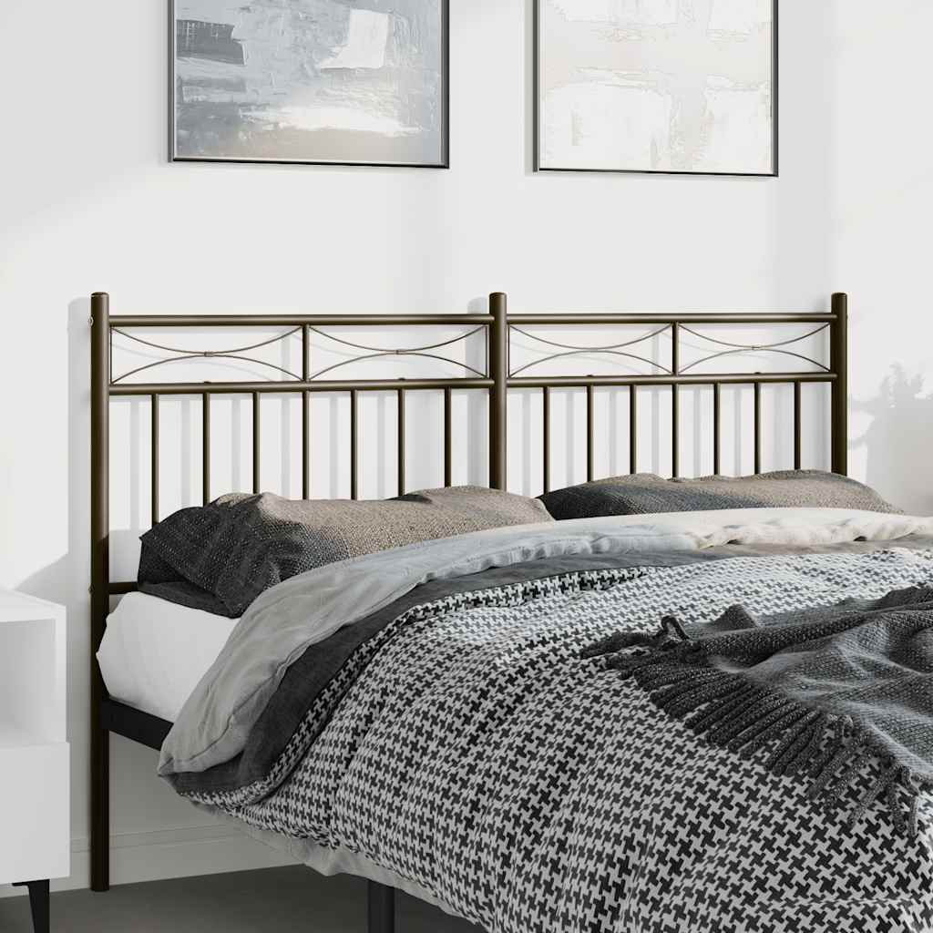 Utskiftbar sengegavl i metall svart 150 cm