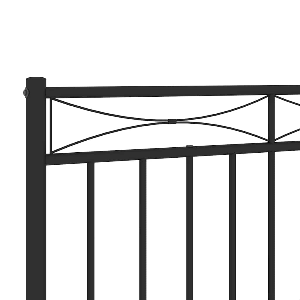 Utskiftbar sengegavl i metall svart 180 cm