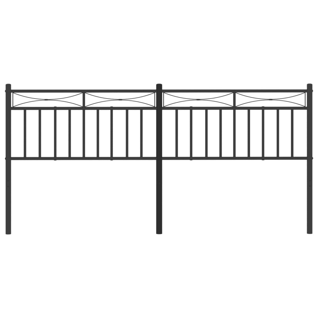 Utskiftbar sengegavl i metall svart 193 cm
