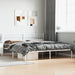 Sengeramme i metall med sengegavl hvit 200x200 cm vidaXL