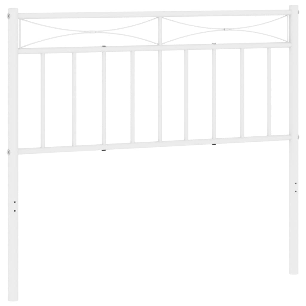 Utskiftbar sengegavl i metall hvit 100 cm