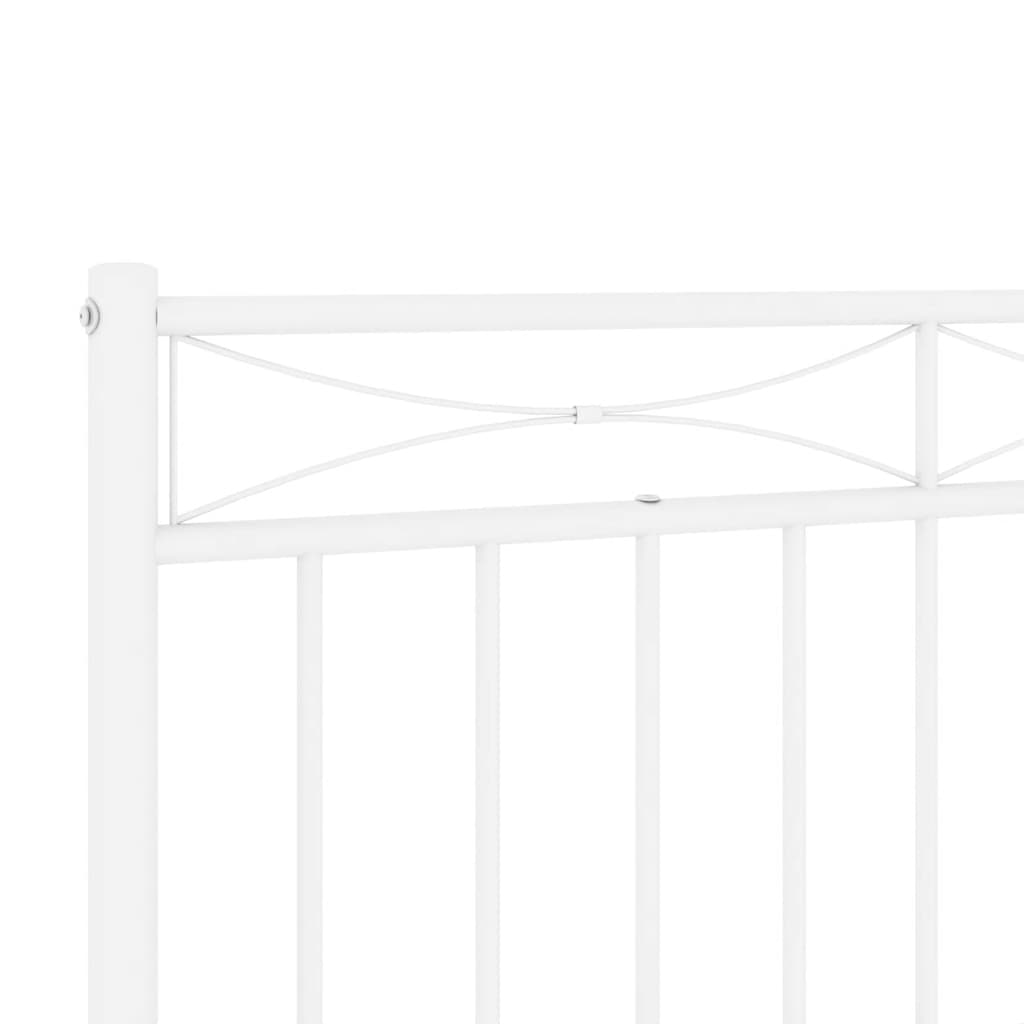Utskiftbar sengegavl i metall hvit 100 cm