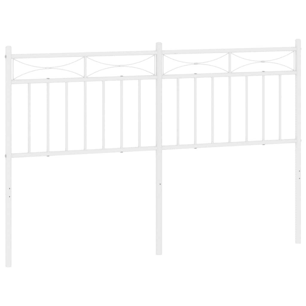 Utskiftbar sengegavl i metall hvit 135 cm