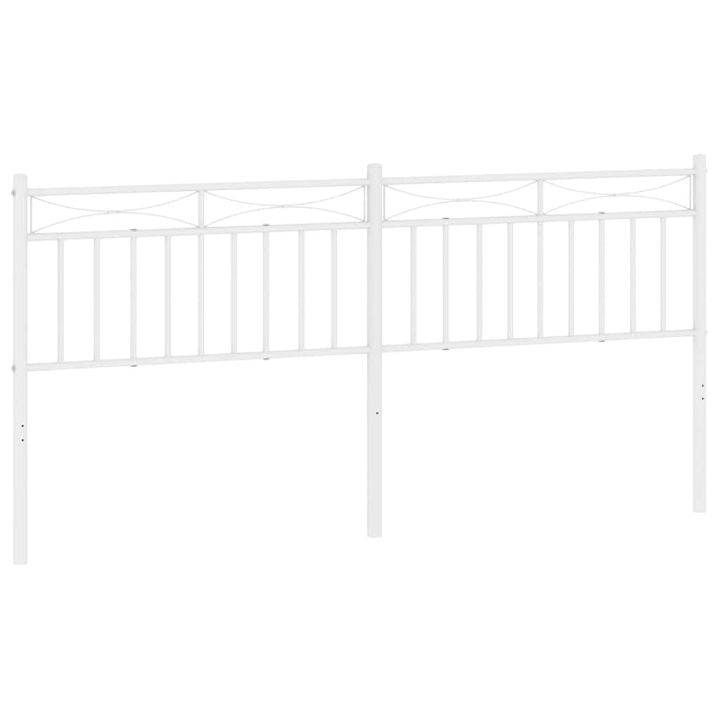 Utskiftbar sengegavl i metall hvit 193 cm