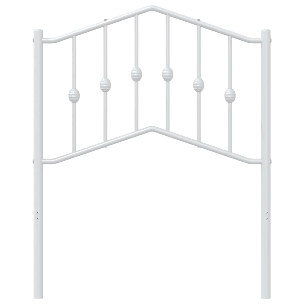 Utskiftbar sengegavl i metall hvit 75 cm vidaXL