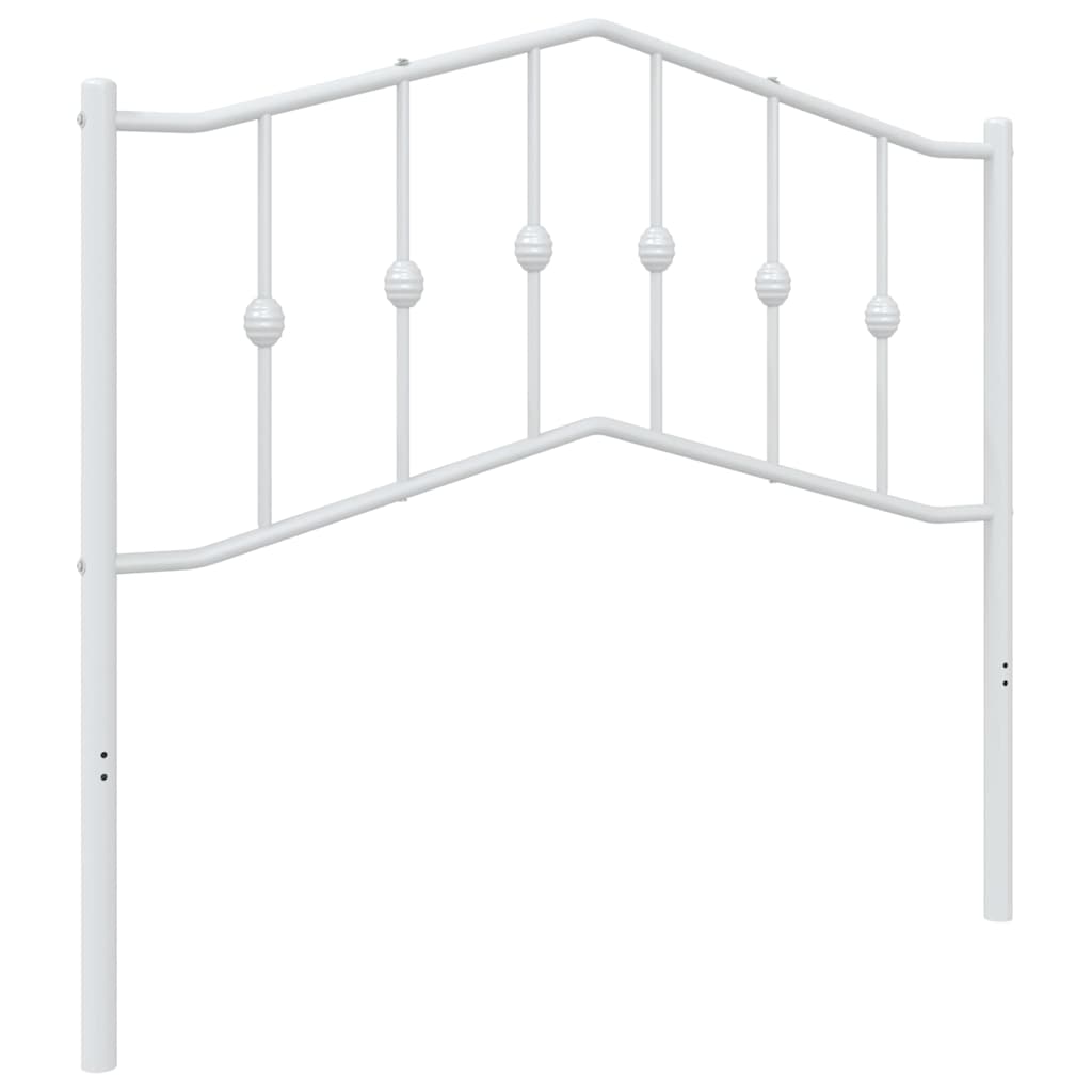 Utskiftbar sengegavl i metall hvit 100 cm