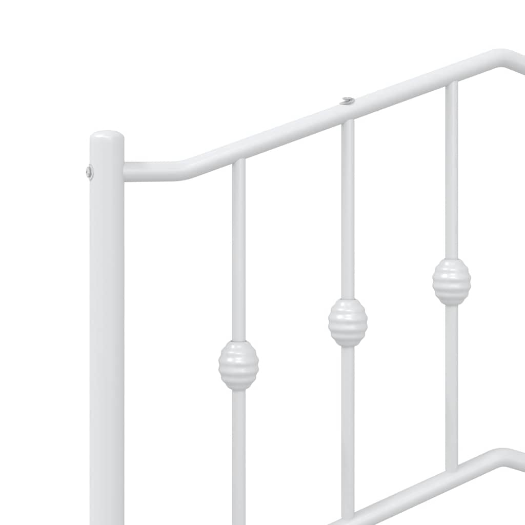 Utskiftbar sengegavl i metall hvit 100 cm