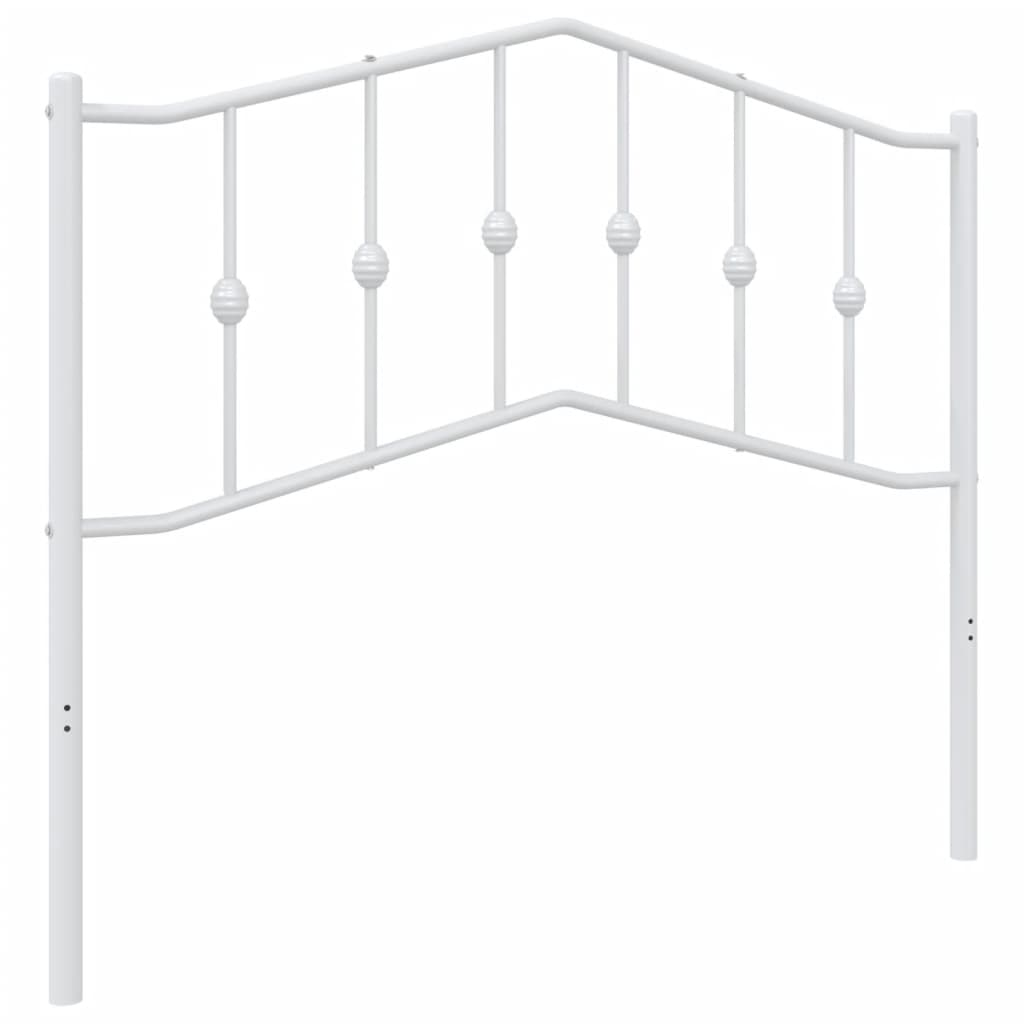 Utskiftbar sengegavl i metall hvit 107 cm