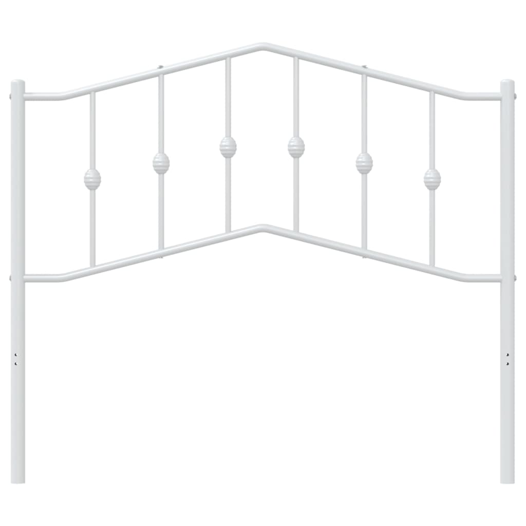 Utskiftbar sengegavl i metall hvit 107 cm