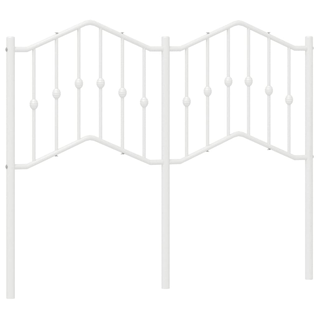 Utskiftbar sengegavl i metall hvit 120 cm