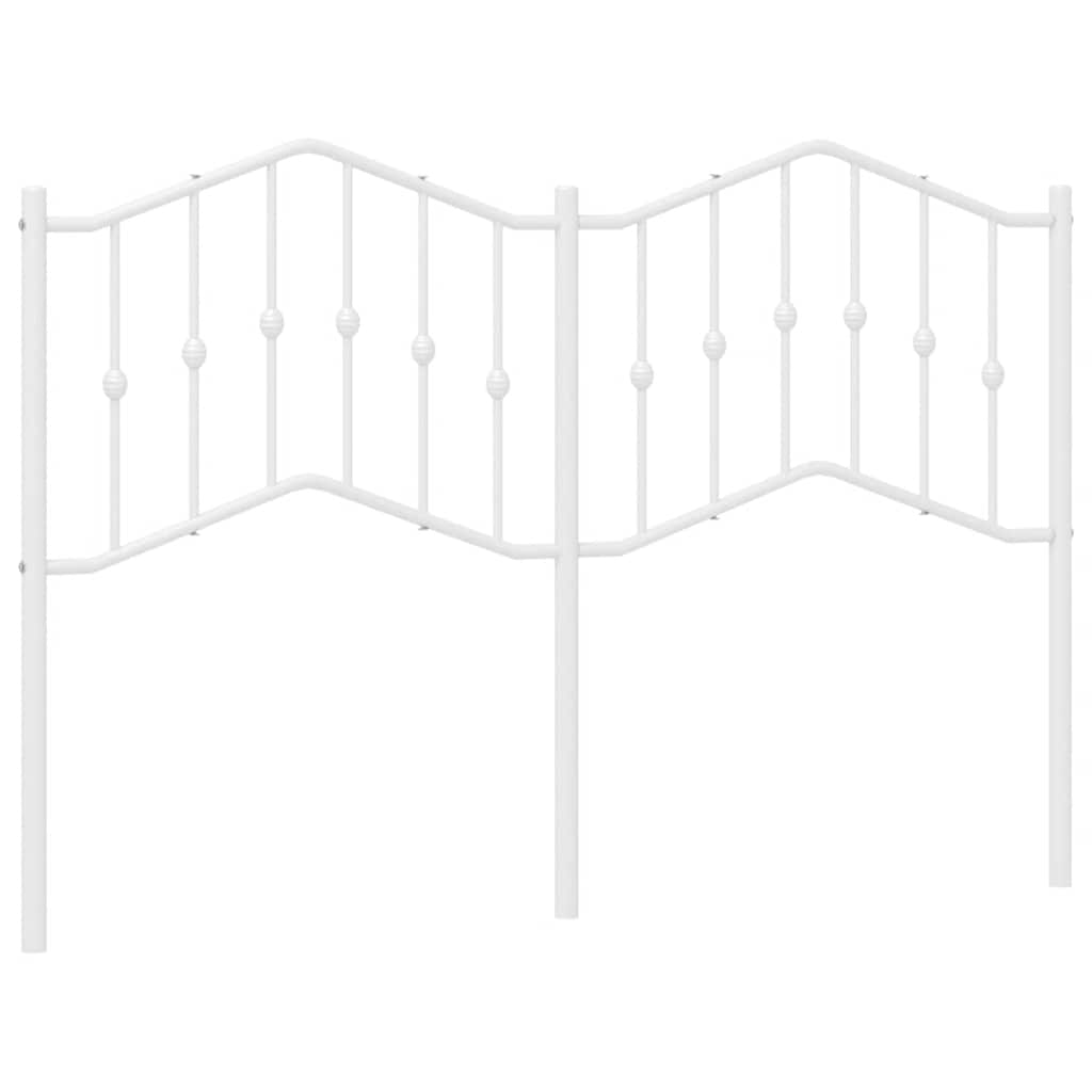 Utskiftbar sengegavl i metall hvit 150 cm