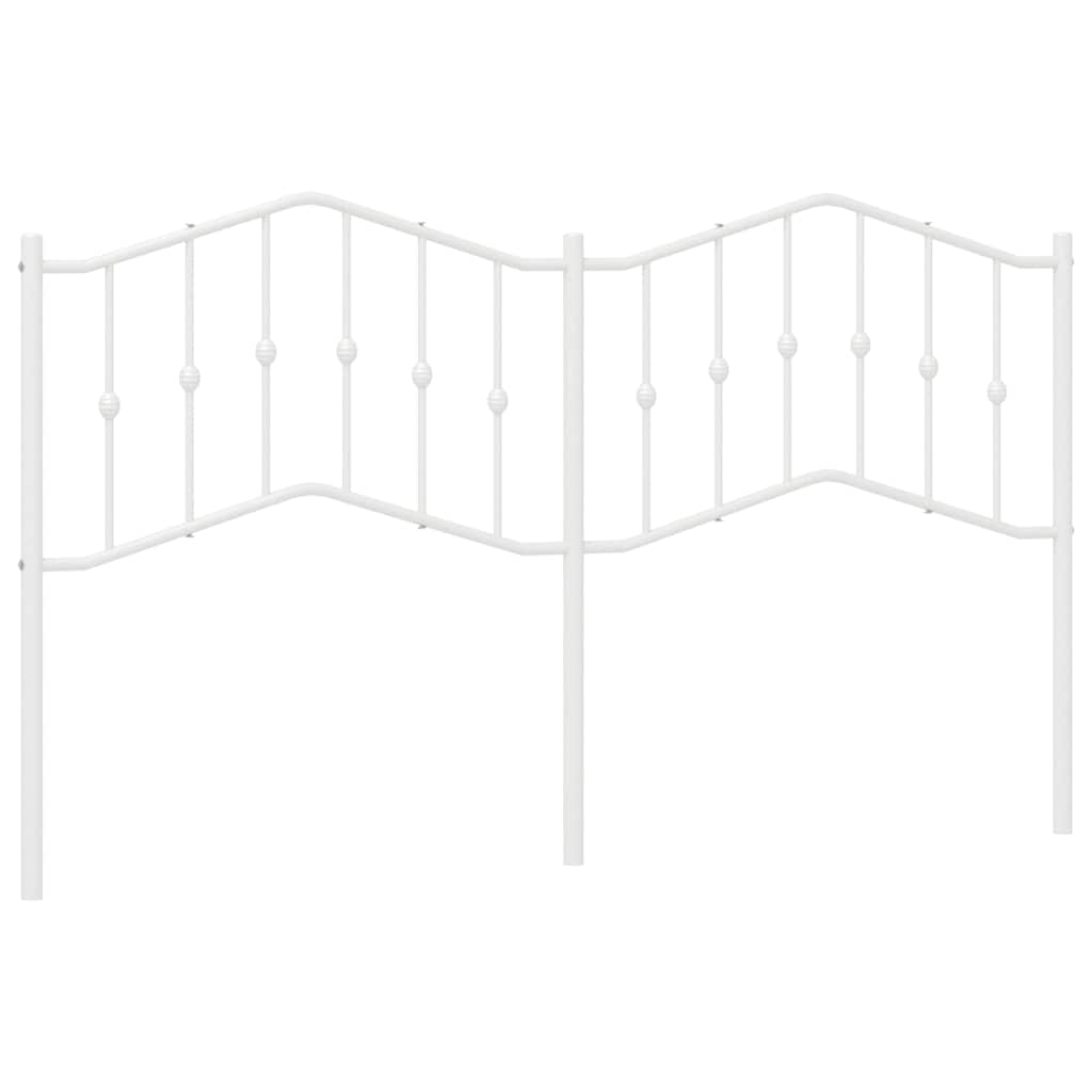 Utskiftbar sengegavl i metall hvit 180 cm