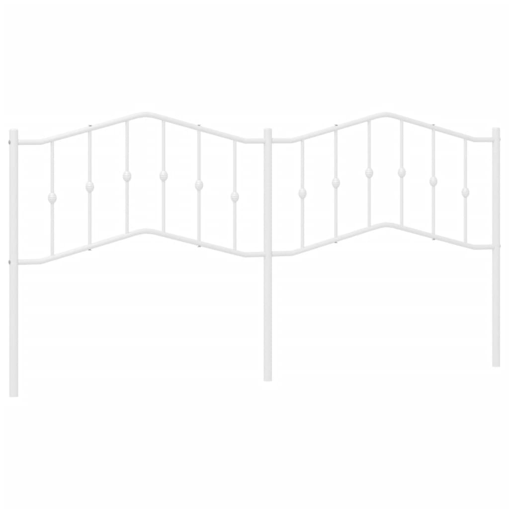 Utskiftbar sengegavl i metall hvit 200 cm