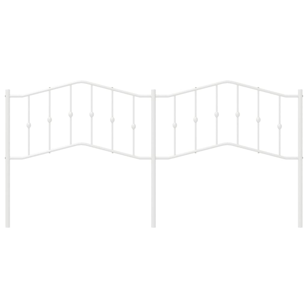 Utskiftbar sengegavl i metall hvit 200 cm