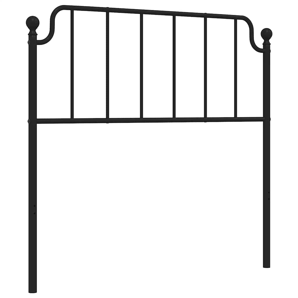 Utskiftbar sengegavl i metall svart 100 cm