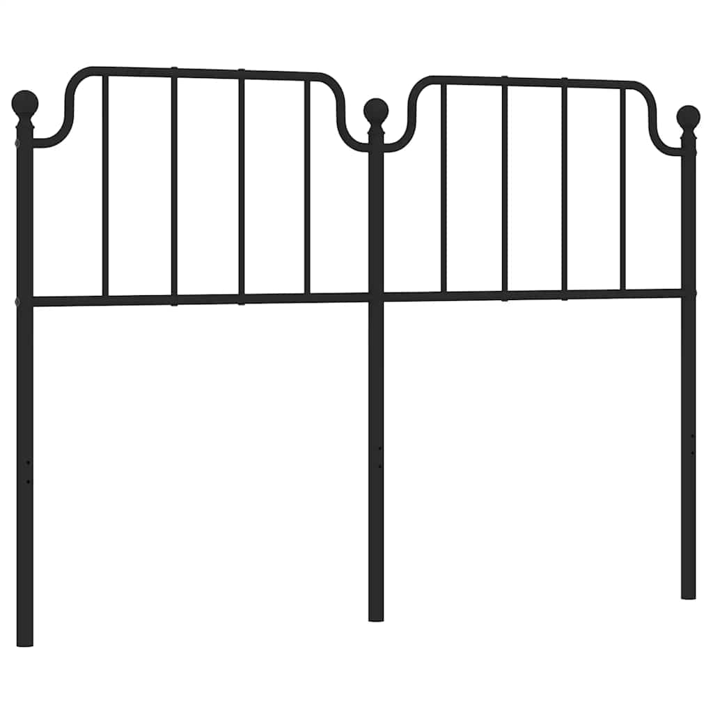 Utskiftbar sengegavl i metall svart 135 cm