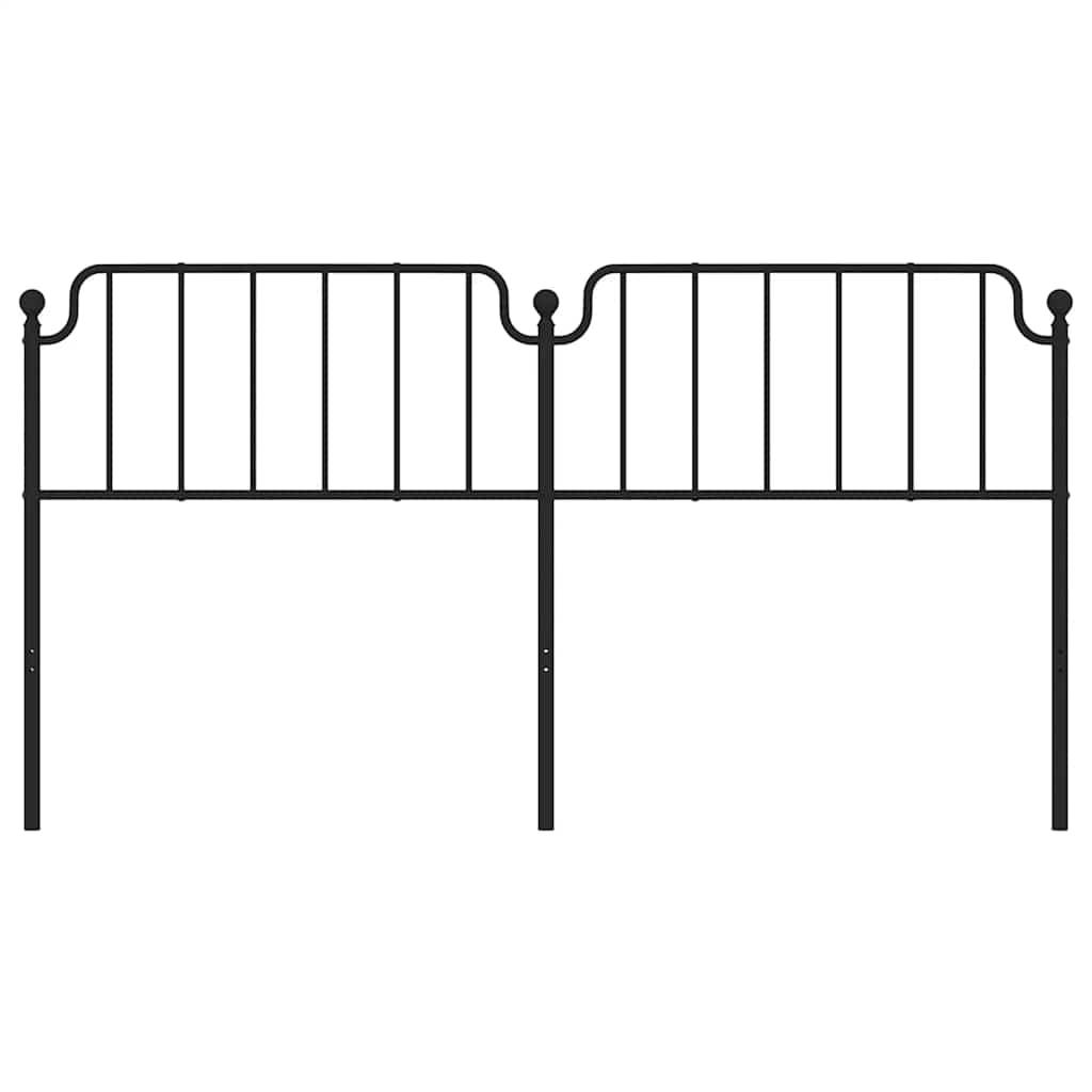 Utskiftbar sengegavl i metall svart 180 cm