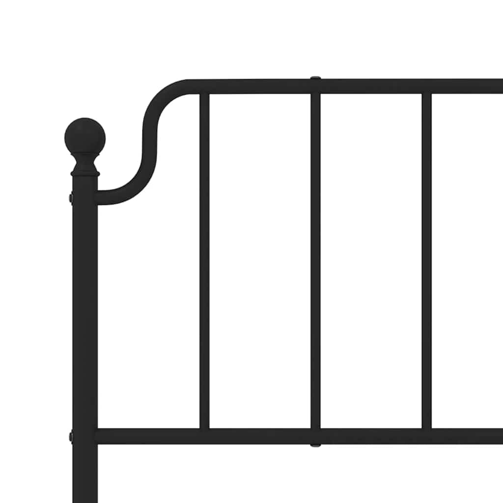 Utskiftbar sengegavl i metall svart 180 cm