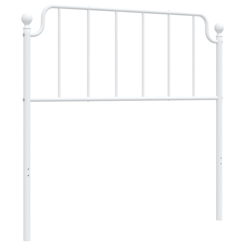 Utskiftbar sengegavl i metall hvit 100 cm