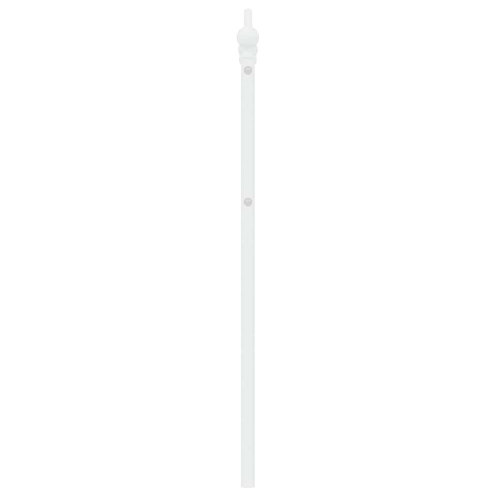 Utskiftbar sengegavl i metall hvit 135 cm