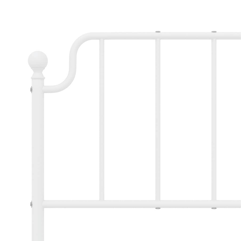 Utskiftbar sengegavl i metall hvit 135 cm