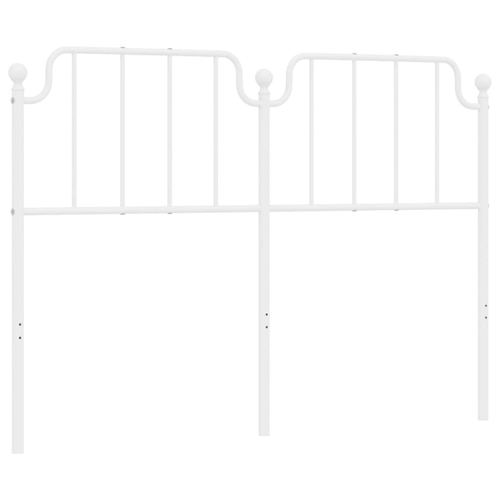 Utskiftbar sengegavl i metall hvit 150 cm